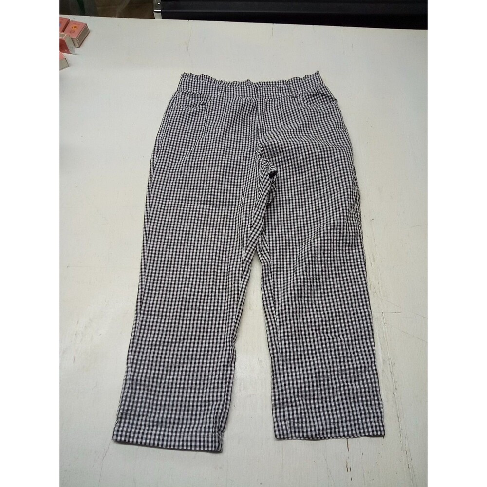 Womens White And Black Sincerely Jules Checkered Pants Size Small